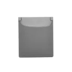 Simon Aquaclick WA-CGZ1Cxx-xx-18xx Gniazdo wtyczkowe natynkowe, pojedyncze z uziemieniem, klapka w kolorze pokrywy, IP44, 16A, 250V~, szybkozłącza; ciemnoszary