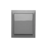 Simon Aquaclick WA-CW1XXXX-XX-18XX Łącznik jednobiegunowy natynkowy, IP44, 10AX, 250V~, zaciski śrubowe; ciemnoszary