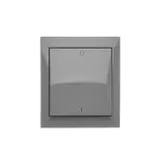 Simon Aquaclick WA-CW2AXXX-XX-18XX Łacznik dwubiegunowy natynkowy, IP44, 16A, 250V, zaciski śrubowe; ciemnoszary