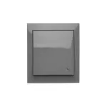 Simon Aquaclick WA-CW6XXXX-XX-18XX Łącznik schodowy natynkowy, IP44, 10AX, 250V~, zaciski śrubowe; ciemnoszary