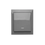 Simon Aquaclick WA-CW7LX-X-XX-18XX Łącznik krzyżowy natynkowy z podświetleniem bez piktogramu, IP44, 10AX, 250V~, zaciski śrubowe; ciemnoszary
