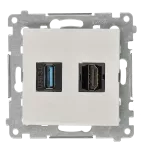 Simon 54 WMDH-0XXXX3-011 Gniadzo HDMI 1,4 + USB 3.0; biały