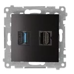 Simon 54 WMDH-0XXXX3-048 Gniadzo HDMI 1,4 + USB 3.0; antracyt