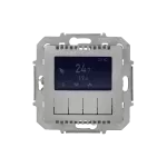 Simon 82 W8-2817-93ETX-XXXX Termostat programowalny z wyświetlaczem z wew/zewn czujnikiem temperatury, bez sondy (moduł) 16(2) A, 230V~; aluminium