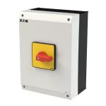 P3-80/I5-RT/N Rozłącznik ZAŁ-WYŁ, 3 bieg.+N, 80A, w obudowie IP65, pokrętło czerwono-żółte bez możliwości blokady