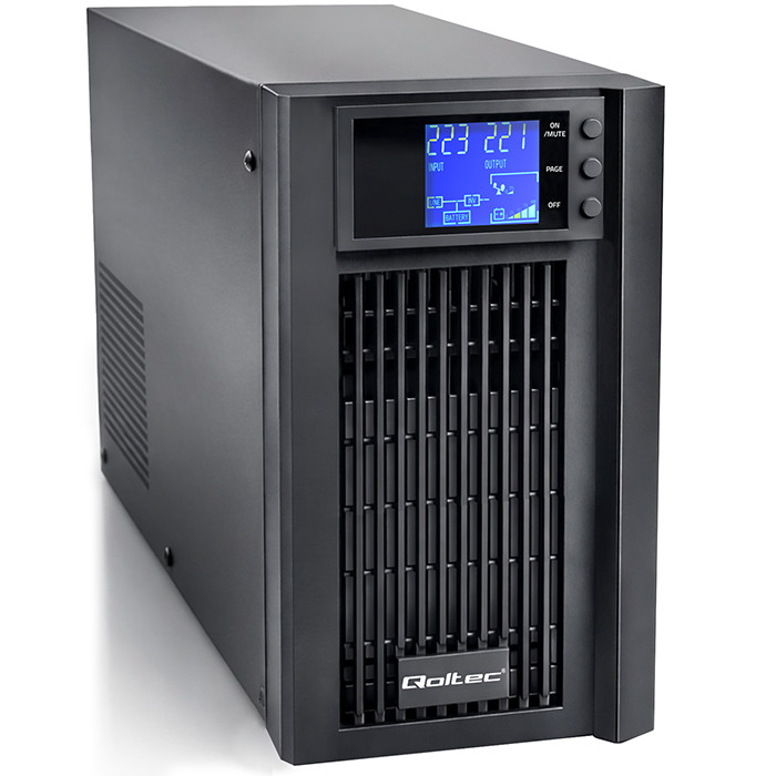 Qoltec Zasilacz awaryjny UPS Pure Sine Wave | 3kVA | 2400W | AVR | LCD |  Czysty Sinus