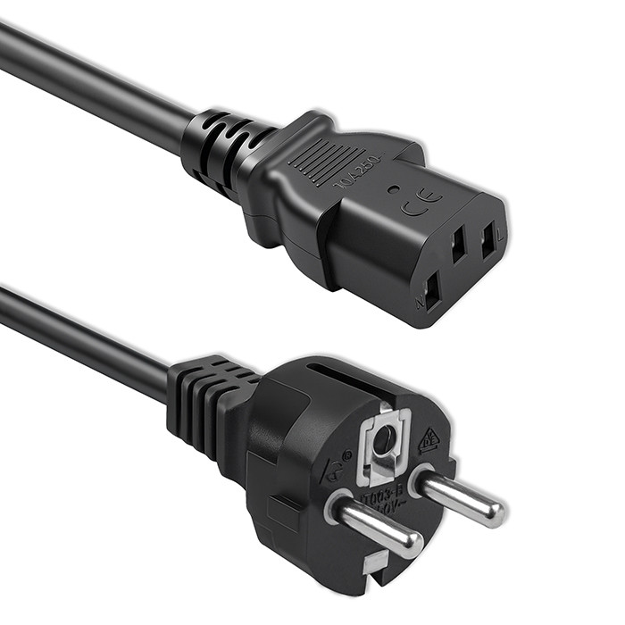 Qoltec Kabel zasilający SCHUKO CEE 7/7 (E/F) | IEC C13 | 3x1.00mm² | Czysta miedź Cu | 1.5m