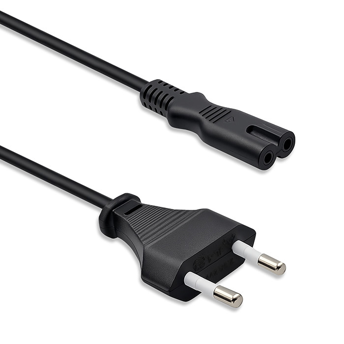 Qoltec Kabel zasilający IEC C7 |  CEE 7/16 | ósemka | 2x0.75mm² | Czysta miedz CU | 3m