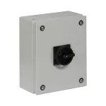 P3-80/SE3/SVB-SW/HI11 Rozłącznik ZAŁ-WYŁ, 3 bieg.+1NO+1NC, 80A, w obudowie ze stali, pokrętło czarne z blokadą na kłódkę