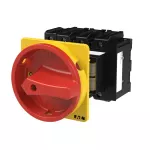 P3-80/V/SVB/N/HI11 Rozłącznik główny, 3 bieg.+N+1NO+1NC, 80A, montaż rozłączny, pokrętło czerwono-żółte z blokadą na kłódkę