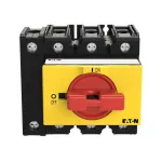 P3-80/IVS-RT/N Rozłącznik ZAŁ-WYŁ, 3 bieg.+N, 80A, montaż na szynę TH, pokrętło czerwono-żółte bez możliwości blokady