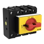 P3-80/IVS-RT/N Rozłącznik ZAŁ-WYŁ, 3 bieg.+N, 80A, montaż na szynę TH, pokrętło czerwono-żółte bez możliwości blokady