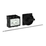 P3-80/M4/SVB-SW/HI11 Rozłącznik główny, 3 bieg.+1NO+1NC, 80A, funkcja awaryjnego zatrzymania, blok. na kłódkę w pozycji Wył., z 400 mm metalową osią, montaż rozłączny, pokrętło czarne z blokadą na kłódkę