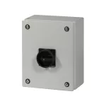 P3-80/SE3/SVB-SW Rozłącznik ZAŁ-WYŁ, 3 bieg., 80A, w obudowie ze stali, pokrętło czarne z blokadą na kłódkę