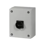 P3-80/SE3/SVB-SW Rozłącznik ZAŁ-WYŁ, 3 bieg., 80A, w obudowie ze stali, pokrętło czarne z blokadą na kłódkę