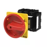 P3-80/V/SVB/HI11 Rozłącznik główny, 3 bieg.+1NO+1NC, 80A, montaż rozłączny, pokrętło czerwono-żółte z blokadą na kłódkę