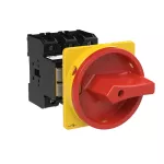 P3-80/V/SVB Rozłącznik główny, 3 bieg., 80A, montaż rozłączny, pokrętło czerwono-żółte z blokadą na kłódkę