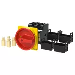 P3-80/V/SVB/ZAV(X4)/ZVV(X4) Rozłącznik główny, 3 bieg.+N+1NO+1NC, 80A, montaż rozłączny, przedłużki 4xZAV+4xZVV, pokrętło czerwono-żółte z blokadą na kłódkę