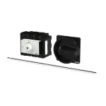 P3-80/M4/SVB-SW/N/HI11 Rozłącznik główny, 3 bieg.+N+1NO+1NC, 80A, funkcja awaryjnego zatrzymania, blok. na kłódkę w pozycji Wył., z 400 mm metalową osią, montaż rozłączny, pokrętło czarne z blokadą na kłódkę