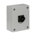 P3-80/SE3/SVB-SW/N Rozłącznik ZAŁ-WYŁ, 3 bieg.+N, 80A, w obudowie ze stali, pokrętło czarne z blokadą na kłódkę