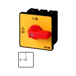 P3-80/E-RT Rozłącznik ZAŁ-WYŁ, 3 bieg., 80A, montaż natablicowy, pokrętło czerwono-żółte bez możliwości blokady