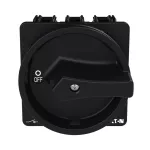 P3-80/EA/SVB-SW Rozłącznik główny, 3 bieg., 80 A, montaż natablicowy, pokrętło czarne z blokadą na kłódkę