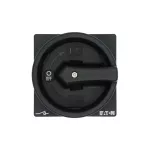 P3-80/EA/SVB-SW/N/HI11 Rozłącznik główny, 3 bieg.+N+1NO+1NC, 80 A, montaż natablicowy, pokrętło czarne z blokadą na kłódkę