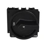 P3-80/EA/SVB-SW/N/HI11 Rozłącznik główny, 3 bieg.+N+1NO+1NC, 80 A, montaż natablicowy, pokrętło czarne z blokadą na kłódkę