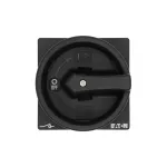 P3-80/EA/SVB-SW/N/HI11 Rozłącznik główny, 3 bieg.+N+1NO+1NC, 80 A, montaż natablicowy, pokrętło czarne z blokadą na kłódkę