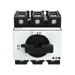 P3-80/IVS Rozłącznik ZAŁ-WYŁ, 3 bieg., 80A, montaż na szynę TH, pokrętło czarne bez możliwości blokady