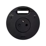 Simon 400 TS4-3351001-238 S400 Flash90,meblowe gniazdo zasilające z uziemieniem (bolec uziemiający) z ładowarką USB-C 100W i przepustem kablowym;czarny