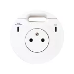 Simon 400 TS4-3351001-230 S400 Flash90,meblowe gniazdo zasilające z uziemieniem (bolec uziemiający) z ładowarką USB-C 100W i przepustem kablowym;biały