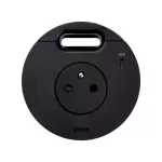 Simon 400 TS4-3331001-238 S400 Flash90,meblowe gniazdo zasilające z uziemieniem (bolec uziemiający) z ładowarką USB-C 20W i przepustem kablowym;czarny