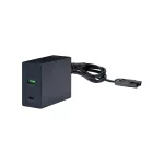 Simon 400 TS4-KR3510001-14 S400 Flash90 K45, meblowe gniazdo zasilające z uziemieniem (Schuko) z ładowarką USB-C 100W i przepustem kablowym, IP20, 16A, czarny, wym. montażowe: Ø80mm;czarny
