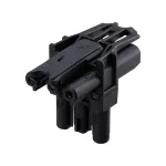 Simon 400 TS4-KR3310023-14 S400 Flash90 K45,meblowe gniazdo zasilające z uziemieniem (Schuko) z ładowarką USB-C 20W i złączem RJ45 kat. 6 UTP (mocowanie Keystone);czarny