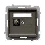 SONATA Gniazdo ekwipotencjalne pojedyncze - kolor czekoladowy metalik