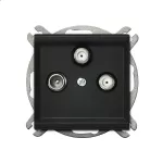 SONATA Gniazdo RTV-SAT z dwoma wyjściami SAT - kolor czarny matowy