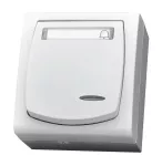 MADERA Łącznik zwierny "dzwonek" z podświetleniem pomarańczowym - kolor biały