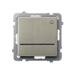 SONATA Łącznik zwierny "dzwonek" z podświetleniem niebieskim - kolor nowe srebro