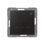 IMPRESJA Łącznik zwierny "dzwonek" z podświetleniem niebieskim - kolor antracyt