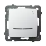 KARO Łącznik zwierny "dzwonek" z podświetleniem pomarańczowym - kolor biały