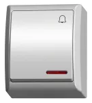 FALA Łącznik zwierny "dzwonek" z podświetleniem pomarańczowym - kolor biały