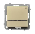 SONATA Łącznik zwierny "dzwonek" z podświetleniem niebieskim - kolor szampański złoty