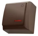 BIS Łącznik zwierny "światło" z podświetleniem pomarańczowym - kolor brązowy