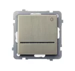 SONATA Łącznik zwierny "światło" z podświetleniem niebieskim - kolor nowe srebro