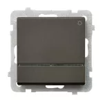 SONATA Łącznik zwierny "światło" z podświetleniem niebieskim - kolor czekoladowy metalik