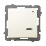 AS Łącznik zwierny "światło" z podświetleniem pomarańczowym - kolor ecru