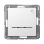 IMPRESJA Łącznik zwierny "światło" z podświetleniem pomarańczowym - kolor biały