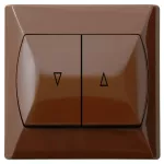 AKCENT Łącznik żaluzjowy, zwierny - kolor brązowy