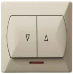 AKCENT Łącznik żaluzjowy, zwierny, z podświetleniem pomarańczowym - kolor beżowy